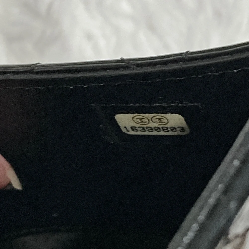 CHANEL Black Quilted Patent Leather Tablet Sleeve